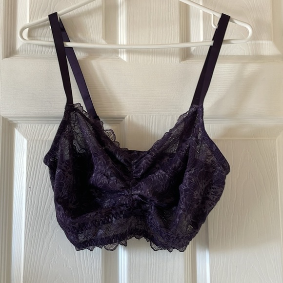 3 Montelle Intimates cup sized bralettes lace wire free 🇨🇦 mauve blue purple - Picture 5 of 14